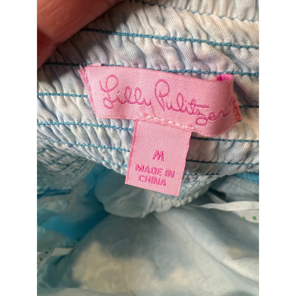 Lilly Pulitzer Blue Tube Strapless Mini Dress Sz M - Picture 4 of 14